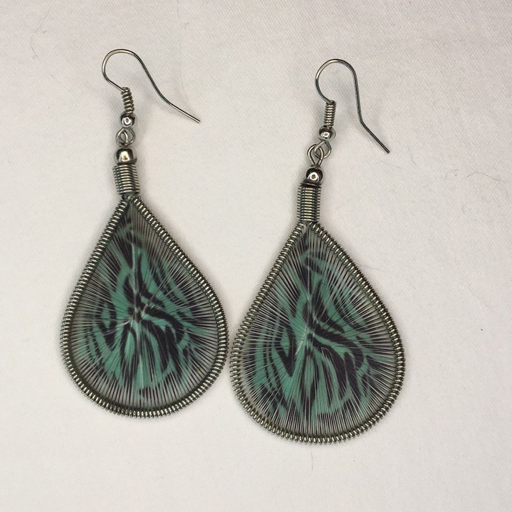 Earrings hand woven